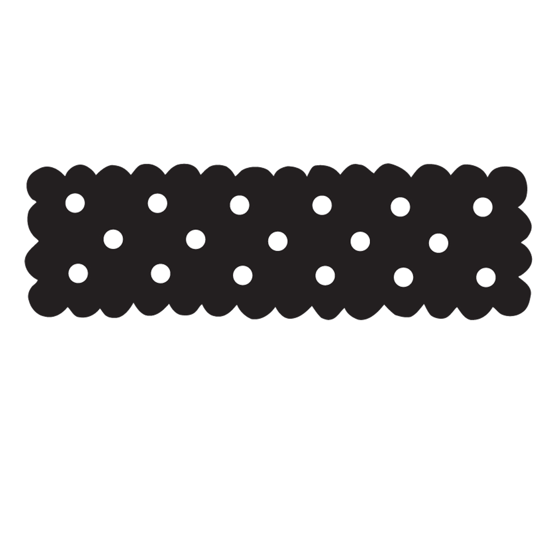 F176 Solid Scallop Dot Rectangle